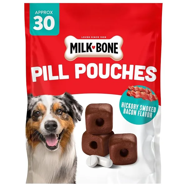 Milk-Bone Pill Pouches Hickory Smoked Bacon Flavor 30ct
