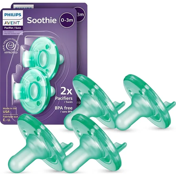 Philips Avent Soothie Pacifier 0-3m Green, 4-Pack