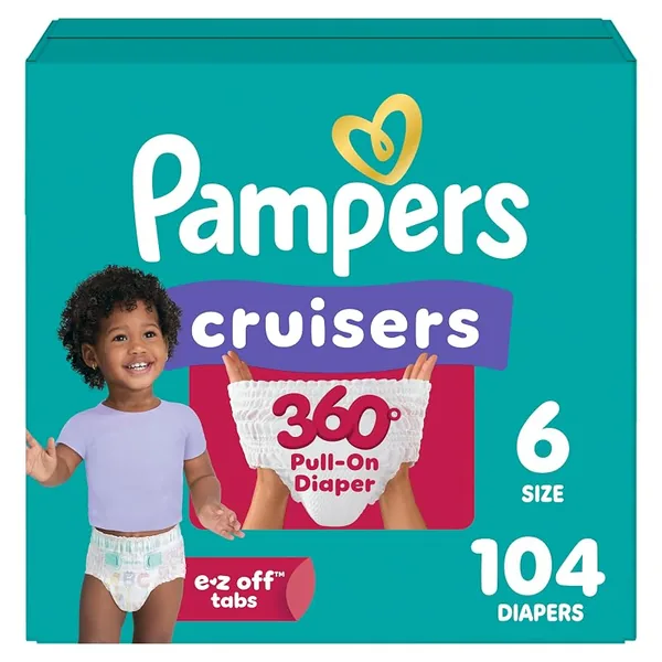 Pampers Cruisers 360 Diapers Size 6, 104ct