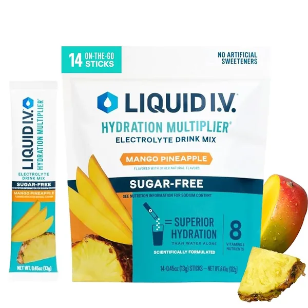 Liquid I.V. Sugar-Free Hydration Electrolytes Mango Pineapple 14ct