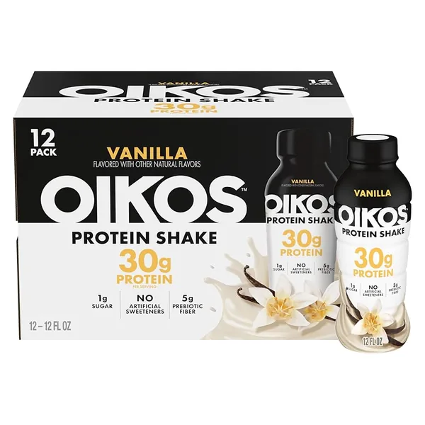 Oikos Protein Shake Vanilla 12 fl oz, 12-Pack