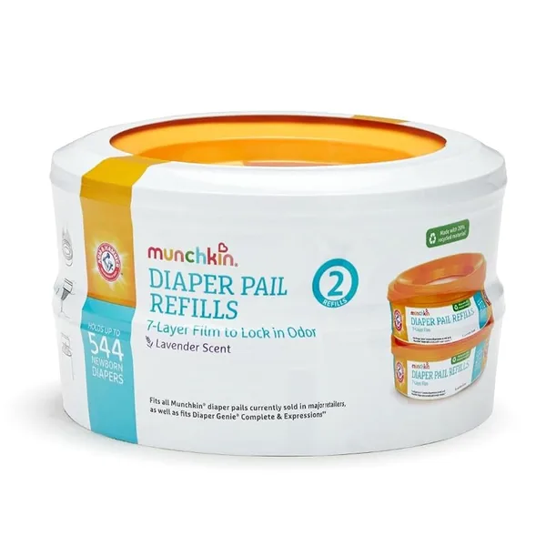 Munchkin Arm & Hammer Diaper Pail Refills Lavender, 2-Pack