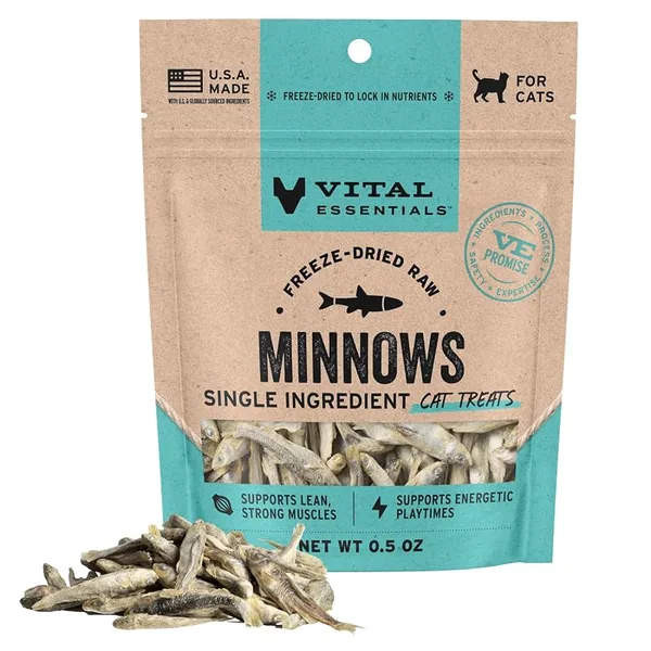 Vital Essentials Freeze-Dried Minnows Cat Treats 0.5oz