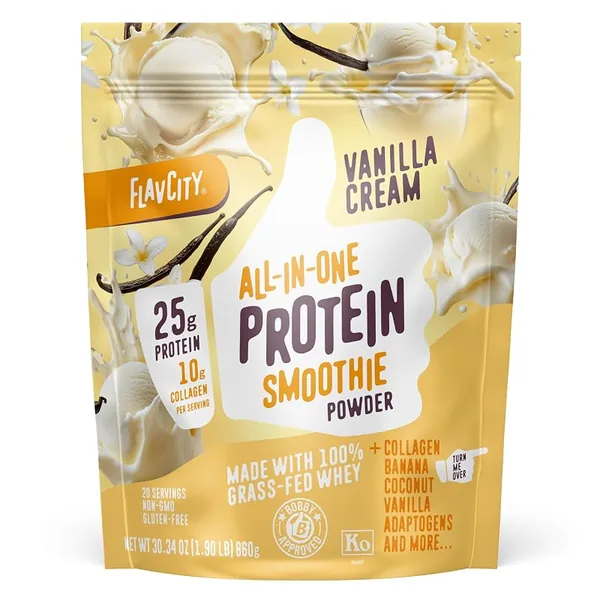 FlavCity All-in-One Protein Smoothie Powder Vanilla 1.87lb