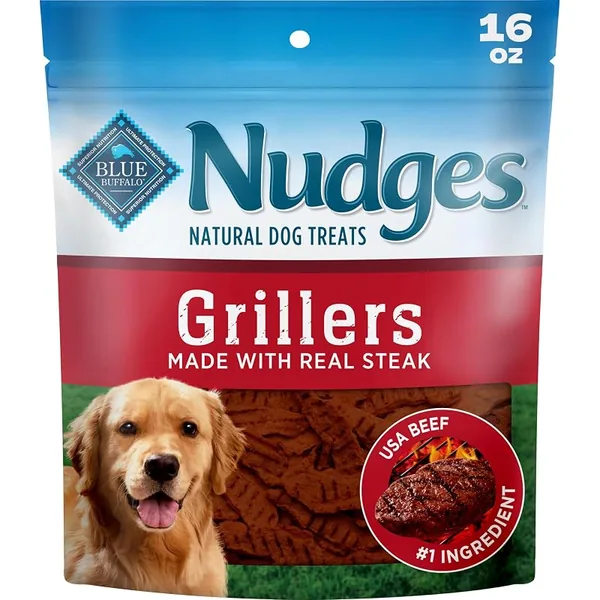 Blue Buffalo Nudges Grillers Steak Dog Treats 16oz