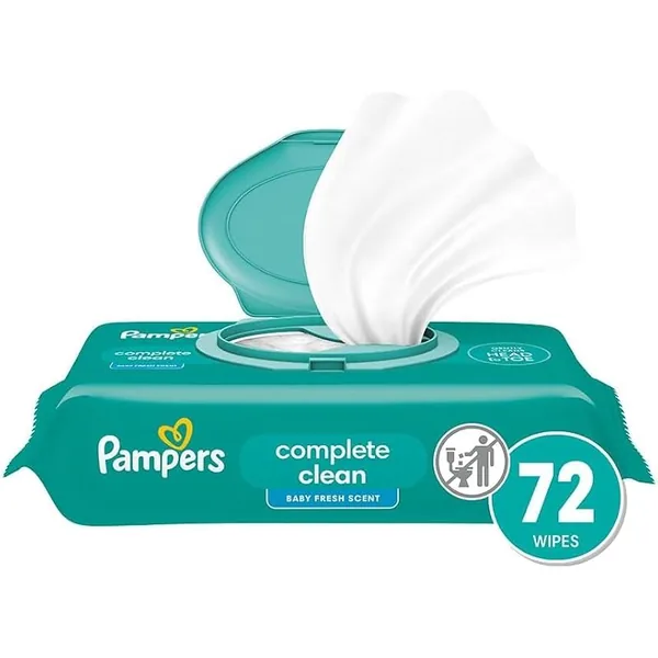 Pampers Complete Clean Baby Wipes Baby Fresh Scent 72ct, 8-Pack