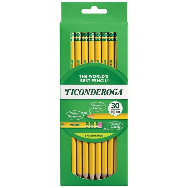 Ticonderoga Pre-Sharpened Wood-Cased Pencils 30ct