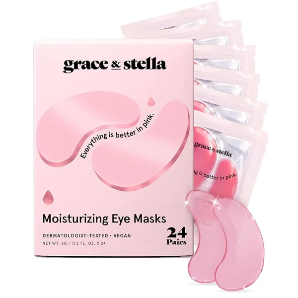 grace & stella Moisturizing Under Eye Masks Pink 24 Pairs