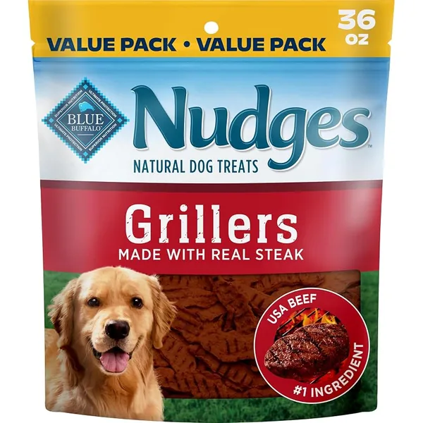 Blue Buffalo Nudges Grillers Steak Dog Treats 36oz