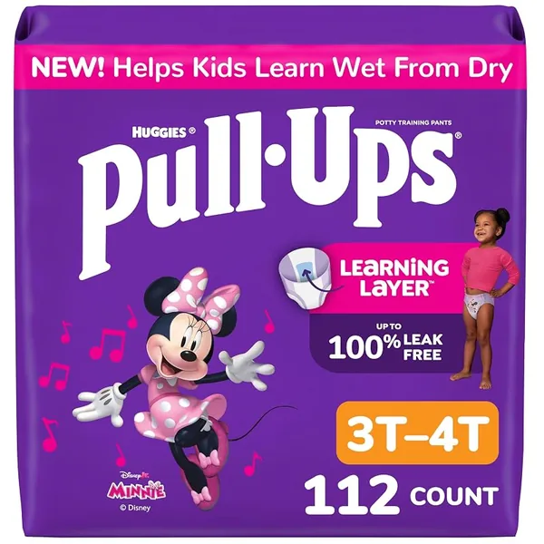 Pull-Ups Girls' Potty Training Pants Size 3T-4T 112ct