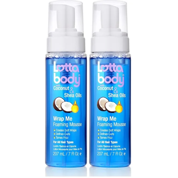 Lottabody Wrap Me Foaming Mousse Coconut & Shea 7oz, 2-Pack