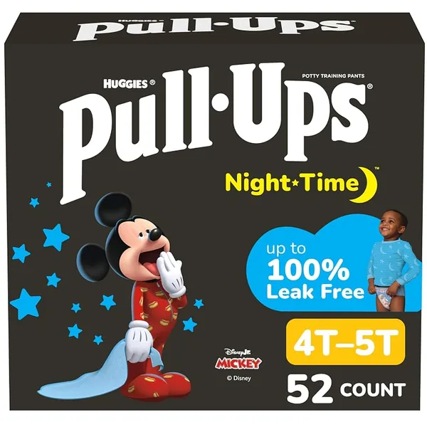Pull-Ups Boys' Night-Time Potty Training Pants Size 4T-5T 52ct