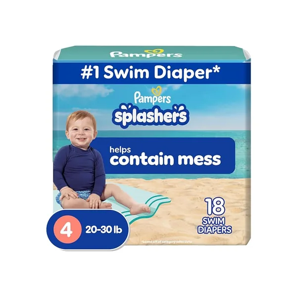 Pampers Splashers Swim Diapers Size 4 18ct