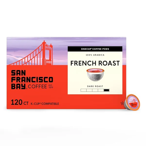 San Francisco Bay French Roast K-Cup Compatible Coffee Pods 120ct