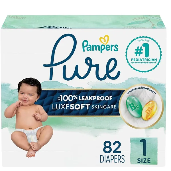 Pampers Pure Diapers Size 1 82ct