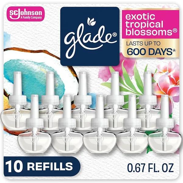 Glade PlugIns Air Freshener Refills Exotic Tropical Blossoms 10ct