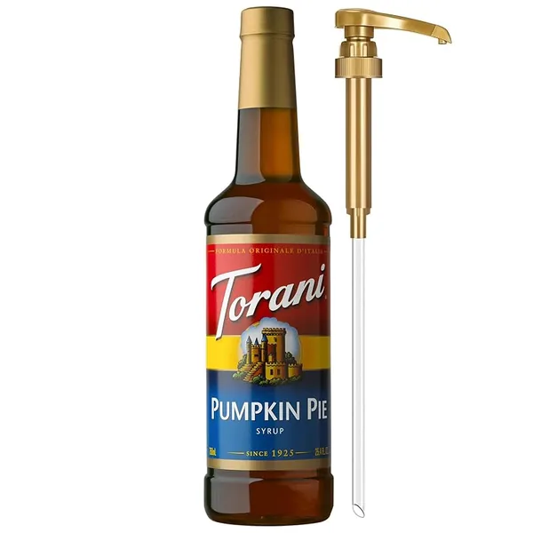 Torani Pumpkin Pie Coffee Syrup with Pump 25.4 fl oz