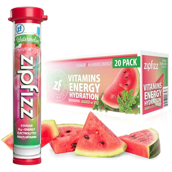 Zipfizz Energy Drink Powder Watermelon 20ct