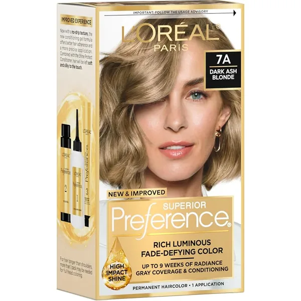 L'Oreal Paris Superior Preference Permanent Hair Color 7A Dark Ash Blonde