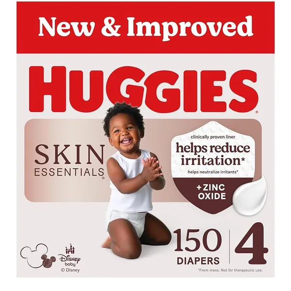Huggies Skin Essentials Diapers Size 4 25ct, 6-Pack