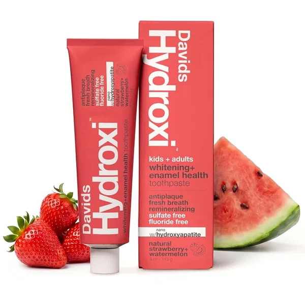 Davids Nano Hydroxyapatite Whitening Toothpaste Strawberry Watermelon 4oz
