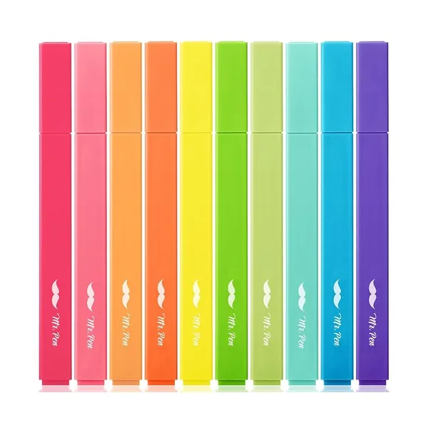 Mr. Pen Aesthetic Highlighters Chisel Tip Assorted Colors 10ct