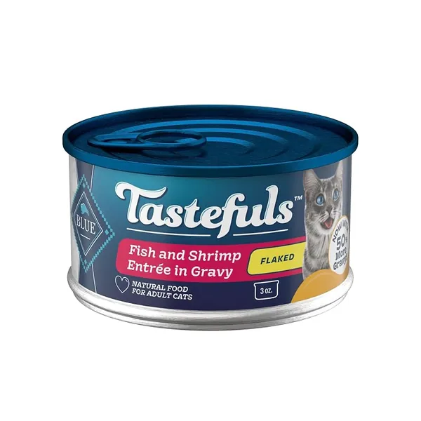 Blue Buffalo Tastefuls Fish & Shrimp Flaked Wet Cat Food 3oz, 4ct