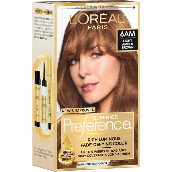 L'Oreal Paris Superior Preference Hair Color 6AM Light Amber Brown