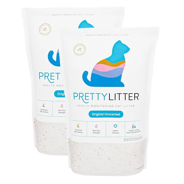 PrettyLitter Health Monitoring Cat Litter Unscented 6lb, 2-Pack